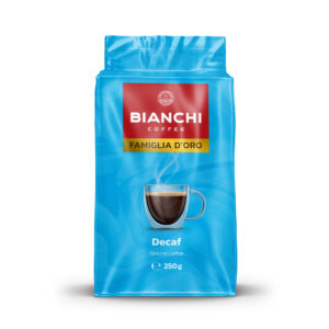 Bianchi Decaf мелено еспресо кафе 250 гр. (50% Arabica/ 50% Robusta)